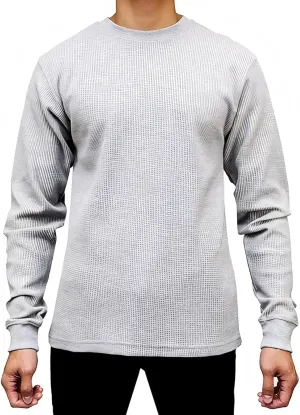 Access Heavyweight Crew Neck Thermal Shirts for Men, Crafted from Rugged Waffle Knit Fabric, Men's Thermal Long Sleeve Shirt