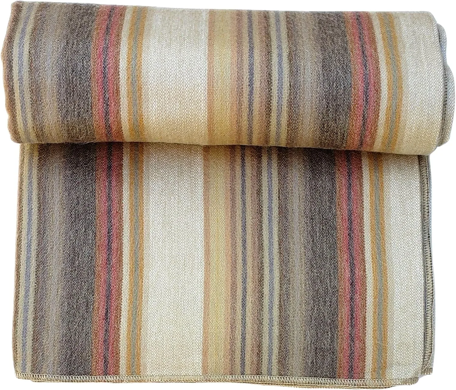 Alpaca Wool Throw Blanket | Super Soft, Lightweight, Breathable and Hypoallergenic | Non-Itchy or Scratchy (Beige Brown Varicolored, Queen (U.S. Standard))