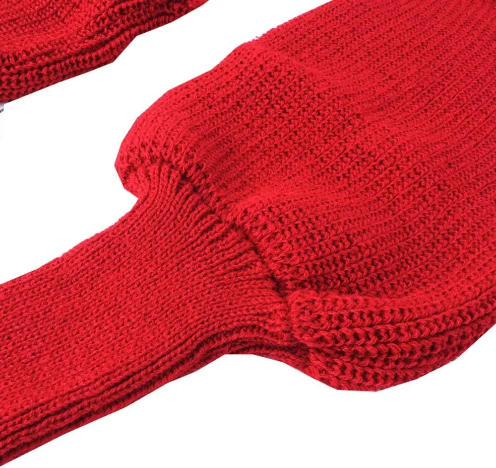 Autumn Winter Warm Knitted Crochet Scarf Wrap Shawl Cape with Sleeves Blanket for Women Fashion