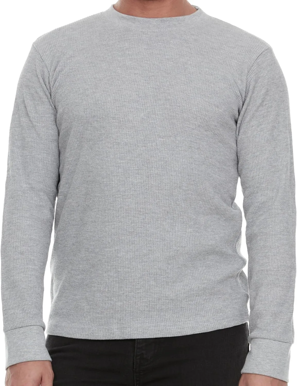 JMR Mens Heavyweight Waffle Thermal Shirt - 100% Cotton Long Sleeve - Wear as Base Layer or Standalone - Warm & Breathable