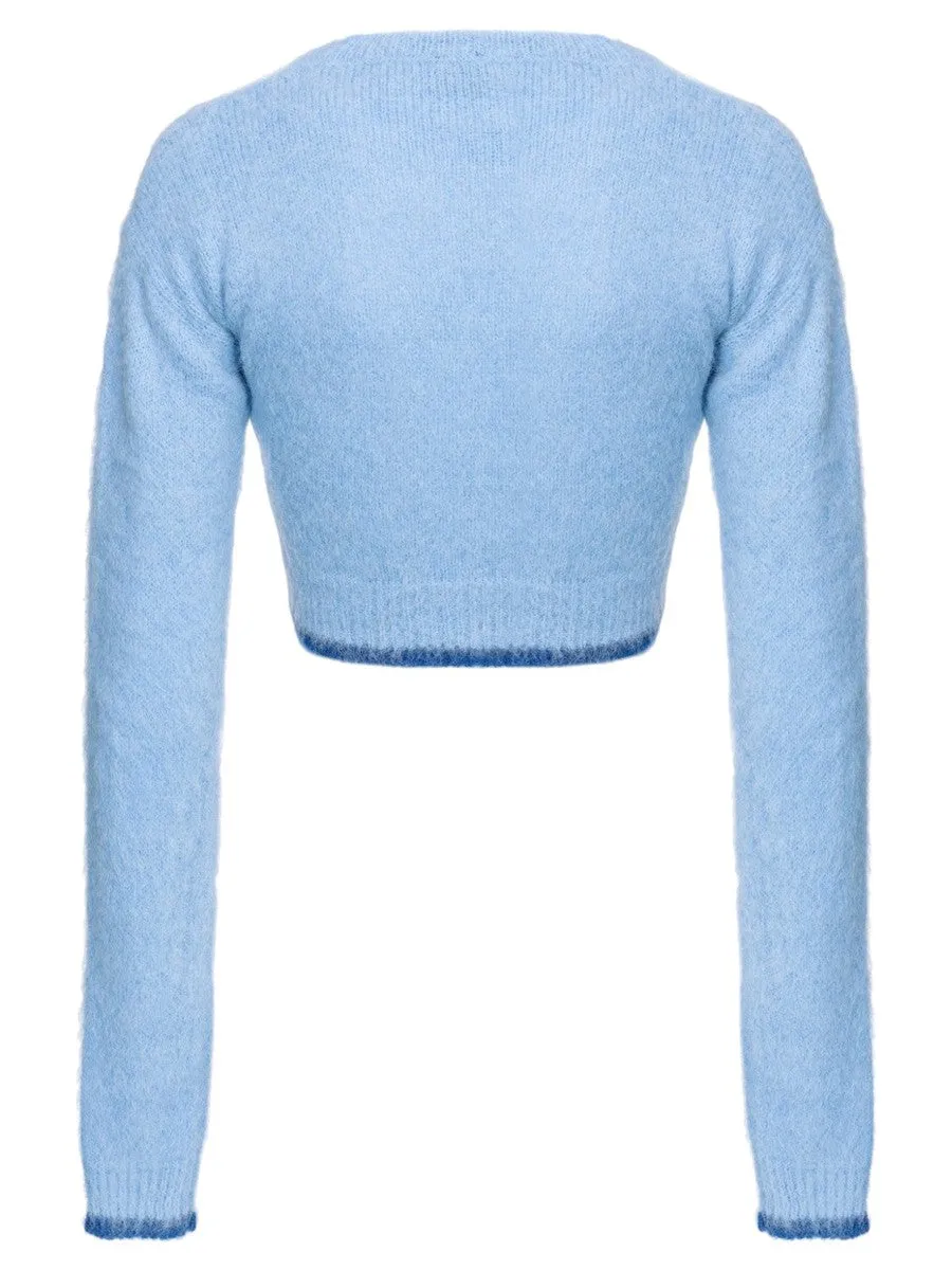 Maglia Crop in Misto Alpaca Garzato