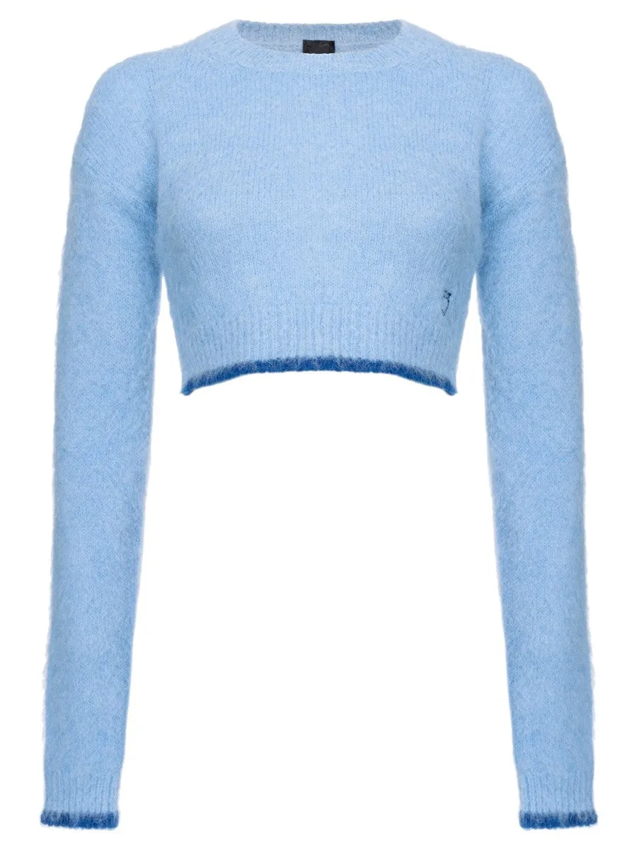 Maglia Crop in Misto Alpaca Garzato