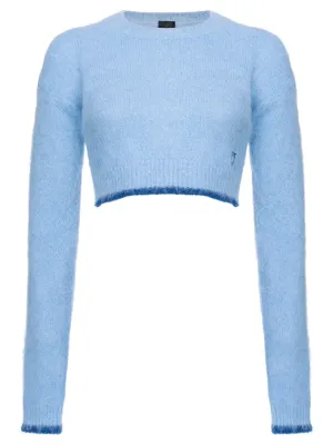 Maglia Crop in Misto Alpaca Garzato